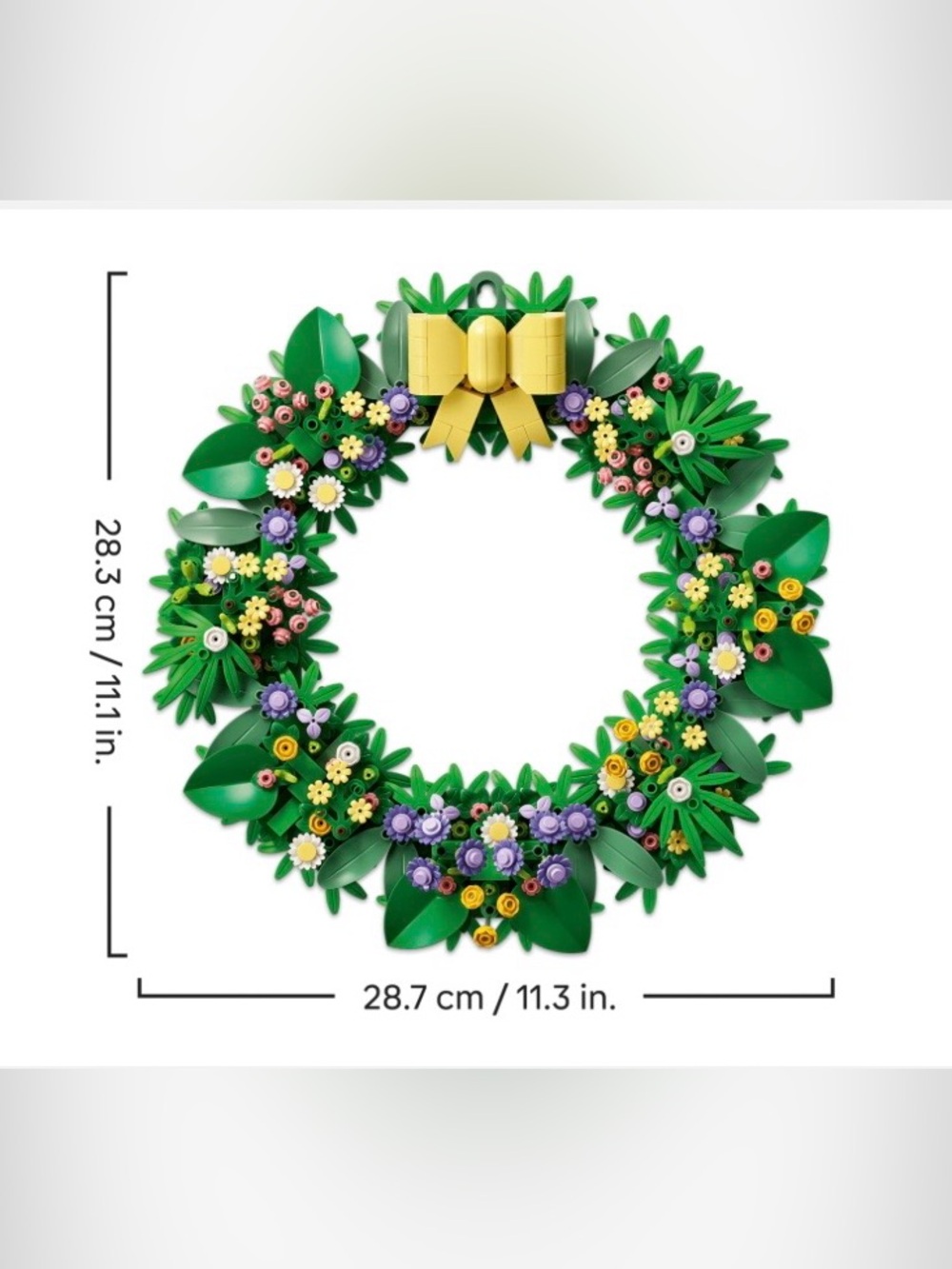 Lego Spring Wreath with White Bunny and Yellow Bow - Picture 7 of 12